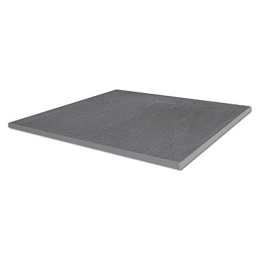 Merlyn Truestone Square Shower Tray - Fossil Grey - 900 x 900mm  Profile Large Image