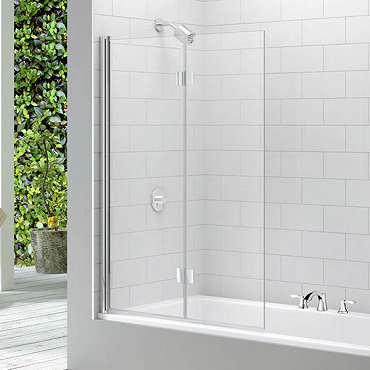 Merlyn Two Panel Folding Bath Screen (1100 x 1500mm)  Feature Large Image