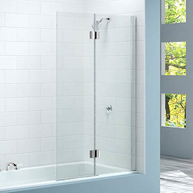 Merlyn Two Panel Hinged Bath Screen (900 x 1500mm) Large Image