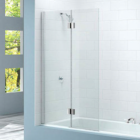 Merlyn Two Panel Hinged Bath Screen (900 x 1500mm - Left Hand) Large Image