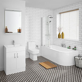 Metro 1700mm Shower Bath Suite Medium Image