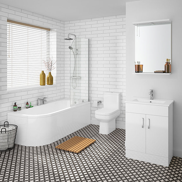 Metro 1700mm Shower Bath Suite | Victorian Plumbing UK
