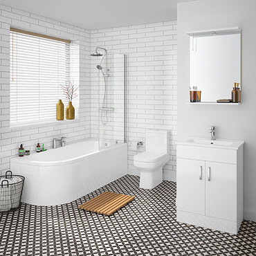 Metro 1700mm Shower Bath Suite  Profile Large Image