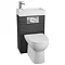 Metro 500 Black Ash Combined 2-In-1 Wash Basin + Toilet Large Image