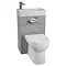 Metro 500 Gloss Grey Combined 2-In-1 Wash Basin + Toilet Large Image