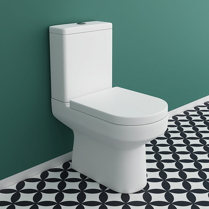 Metro Close Coupled Modern Toilet + Soft Close Seat  additional Large Image