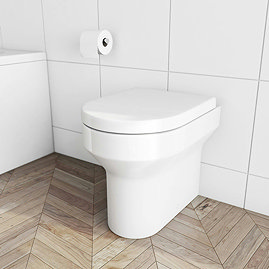 Metro Comfort Height Back to Wall Toilet Pan with Soft Close Seat