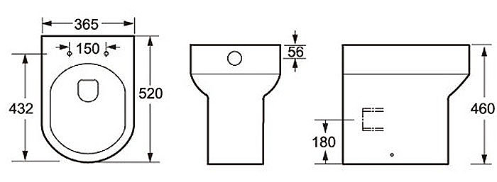 Metro Comfort Height BTW Pan with Slim Seat