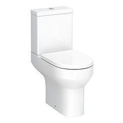 Metro Comfort Height Close Coupled Toilet with Soft Close Seat – Modern Ceramic WC