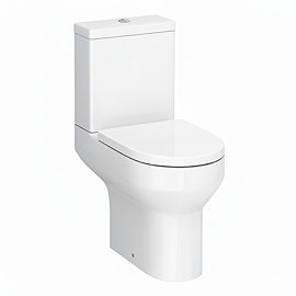 Metro Comfort Height Close Coupled Toilet with Soft Close Seat – Modern Ceramic WC