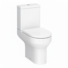 Metro Comfort Height Close Coupled Toilet with Soft Close Seat – Modern Ceramic WC