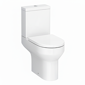 Metro Comfort Height Close Coupled Toilet with Soft Close Seat – Modern Ceramic WC