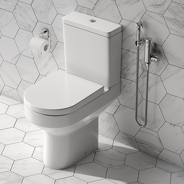 Metro Comfort Height Toilet with Douche Kit and Soft Close Seat