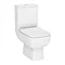 Metro Compact 555mm Rimless Close Coupled Toilet – Soft-Close Seat, Square Design