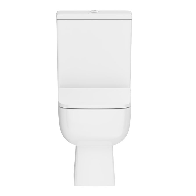 Metro Compact 555mm Rimless Close Coupled Toilet – Soft-Close Seat, Square Design