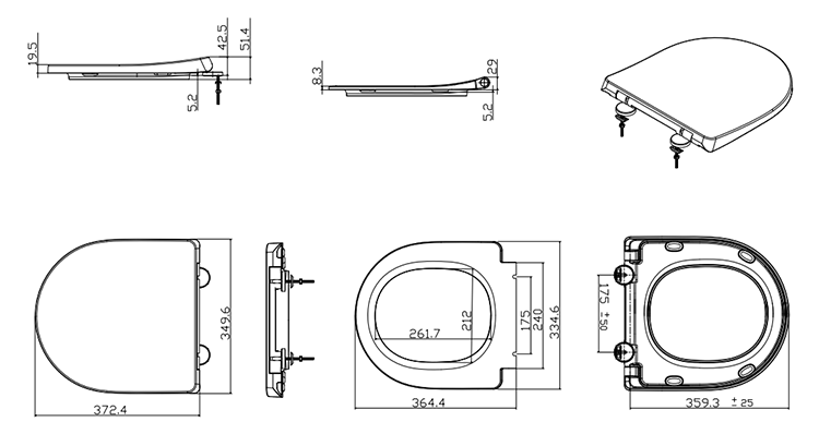 Metro Compact Soft Close Toilet Seat