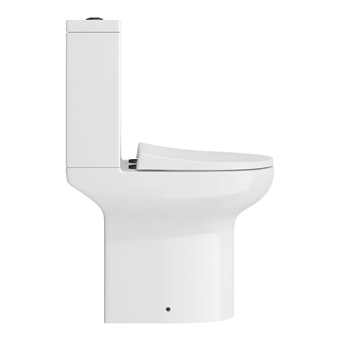 Metro Compact Toilet (Matt Black Flush + Hinges) 555mm Projection