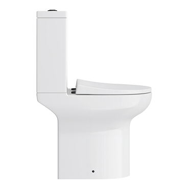 Metro Compact Toilet (Matt Black Flush + Hinges) 555mm Projection