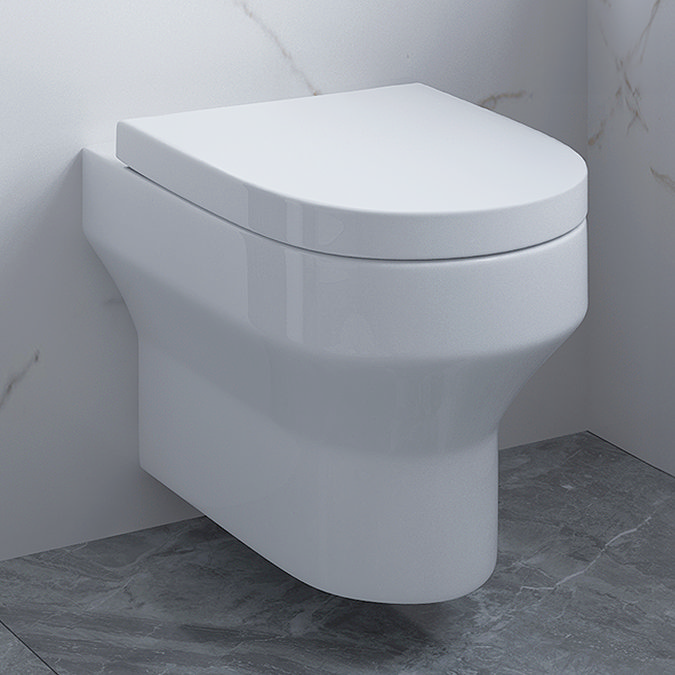Metro Complete Wall Hung Toilet Set - Chrome Round Button Flush