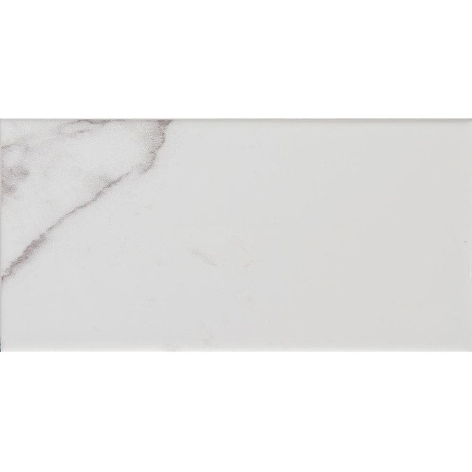 Metro Flat Wall Tiles - Carrara Marble - 20 x 10cm  Profile Large Image