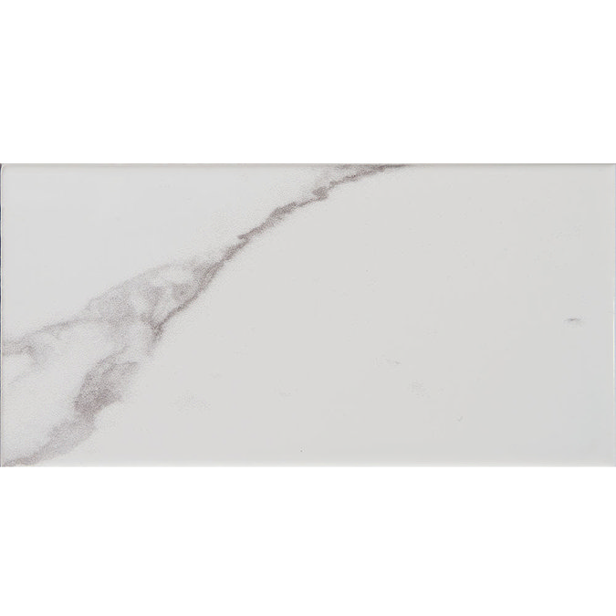 Metro Flat Wall Tiles - Carrara Marble - 20 x 10cm  Standard Large Image
