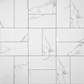 Metro Flat Wall Tiles - Carrara Marble - 20 x 10cm