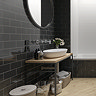 Metro Flat Wall Tiles - Gloss Black - 20 x 10cm  Standard Large Image