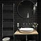Metro Flat Wall Tiles - Gloss Black - 20 x 10cm  In Bathroom Large Image