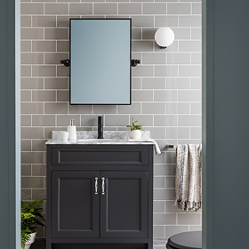 Victoria Metro Flat Wall Tiles - Gloss Grey