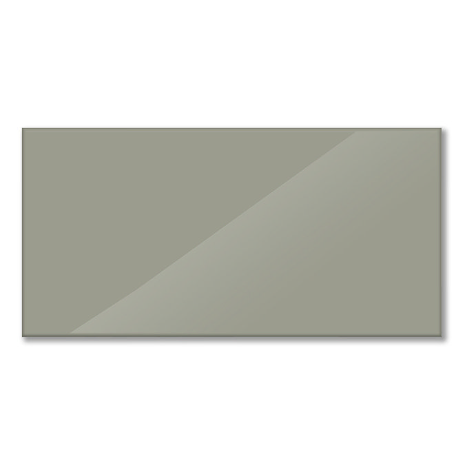 Metro Flat Wall Tiles - Gloss Olive - 20 x 10cm