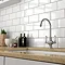 Metro Flat Wall Tiles - Gloss White - 20 x 10cm  Standard Large Image