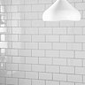 Metro Flat Wall Tiles - Gloss White - 20 x 10cm  In Bathroom Large Image
