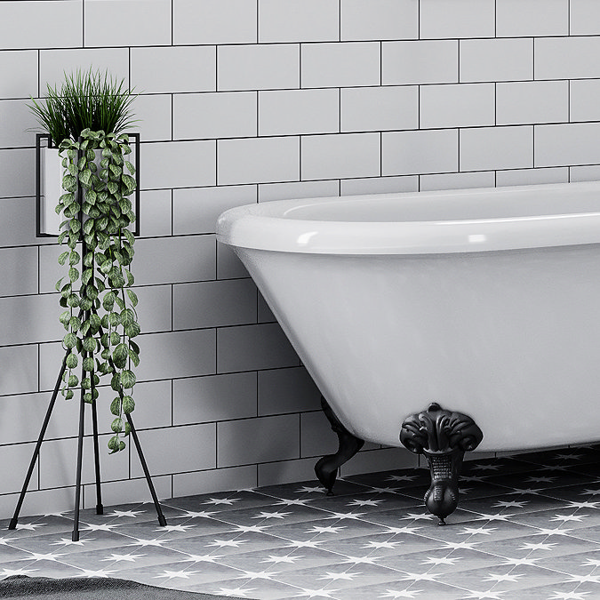 Metro Flat Wall Tiles - Gloss White - 20 x 10cm