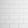 Victoria Metro Flat Wall Tiles - Gloss White - 20 x 10cm