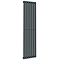 Metro H1600 x W413mm Anthracite Electric Only Single Panel Radiator with Bluetooth Thermostatic Element