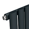 Metro H600 x W1180mm Anthracite Electric Only Single Panel Radiator with Bluetooth Thermostatic Element