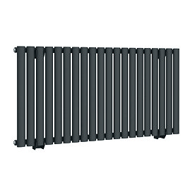 Metro H600 x W1180mm Anthracite Electric Only Single Panel Radiator with Bluetooth Thermostatic Element