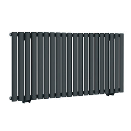 Metro H600 x W1180mm Anthracite Electric Only Single Panel Radiator with Bluetooth Thermostatic Element