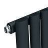 Metro H600 x W826mm Anthracite Electric Only Single Panel Radiator with On/Off Element