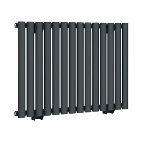 Metro H600 x W826mm Anthracite Electric Only Single Panel Radiator with On/Off Element