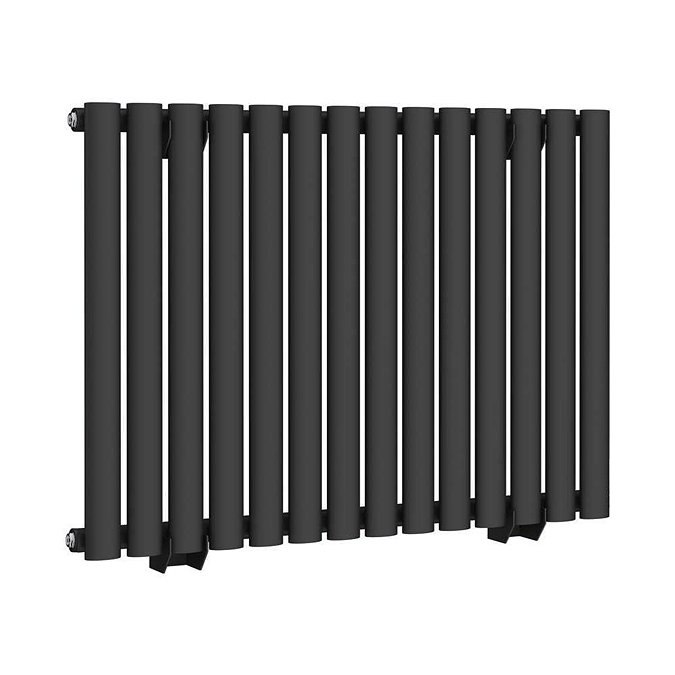 Metro H600 x W826mm Matt Black Electric Only Single Panel Radiator with On/Off Element