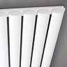 Metro H600 x W826mm White Electric Only Single Panel Radiator with On/Off Element