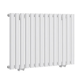 Metro H600 x W826mm White Electric Only Single Panel Radiator with On/Off Element