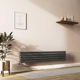 Metro Horizontal Radiator - Anthracite Grey - Double Panel (H295xW1600mm)