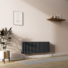 Metro Horizontal Radiator - Anthracite - Double Panel (400mm High) 1180mm Wide