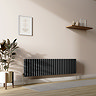 Metro Horizontal Radiator - Anthracite - Double Panel (400mm High) 1593mm Wide