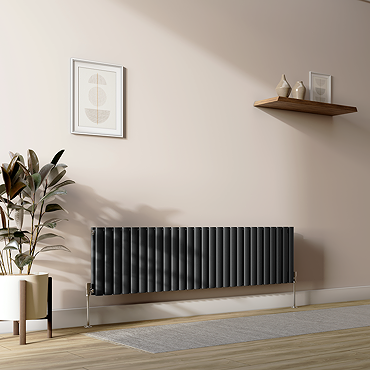 Metro Horizontal Radiator - Anthracite - Double Panel (400mm High) 1593mm Wide