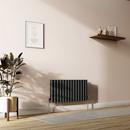 Metro Horizontal Radiator - Anthracite - Double Panel (400mm High) 826mm Wide