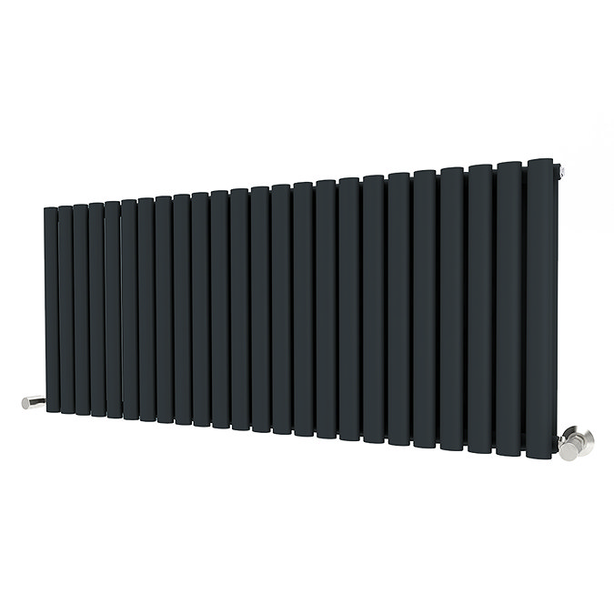 Metro Horizontal Radiator - Anthracite - Double Panel (600mm High) 1416mm Wide