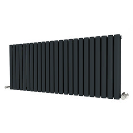 Metro Horizontal Radiator - Anthracite - Double Panel (600mm High) 1416mm Wide